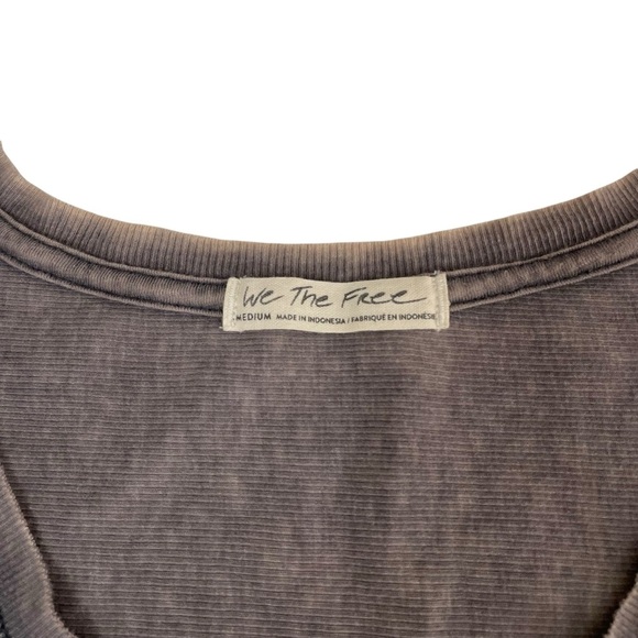 Free People Catch Waves Oversized Brown Wash Tunic Tee Medium - Picture 10 of 13